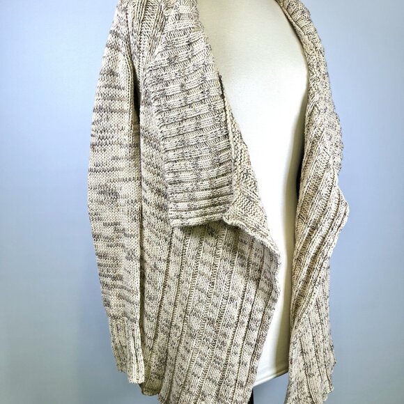 Anthropologie Bird Chunky Knit Cardigan Sweater Small Beige Boho Lagenlook - Picture 3 of 10